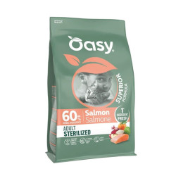 Oasy Superior Adult Sterilized Salmon kuivtoit lõhega steriliseeritud kassidele