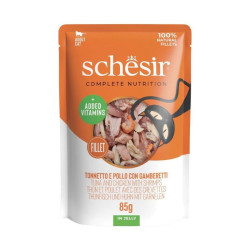 Schesir C&B guljašš tuunikala, kanaliha ja krevetidega tarretises kassidele