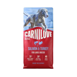 Carnilove Active kuivtoit lõhe ja kalkunilihaga suurte tõugude koertele