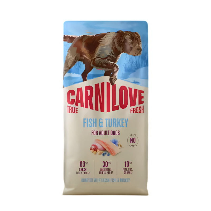 Carnilove True Fresh kuivtoit kala ja kalkunilihaga koertele