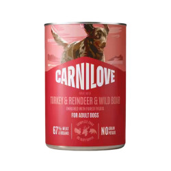 Carnilove Paté pasteet kalkuni, hirve ja metssealihaga koertele