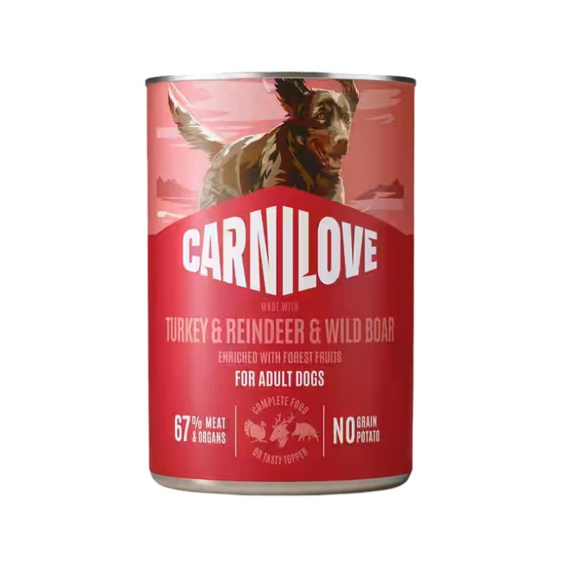 Carnilove Paté pasteet kalkuni, hirve ja metssealihaga koertele