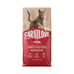 Carnilove Active kuivtoit lambaliha ja metssealihaga steriliseeritud kassidele