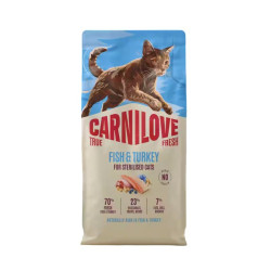 Carnilove True Fresh kuivtoit kala ja kalkuniga steriliseeritud kassidele