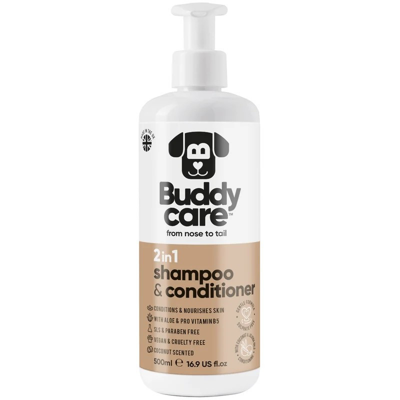 Buddycare 2in1 Coconut šampoon ja palsam koertele