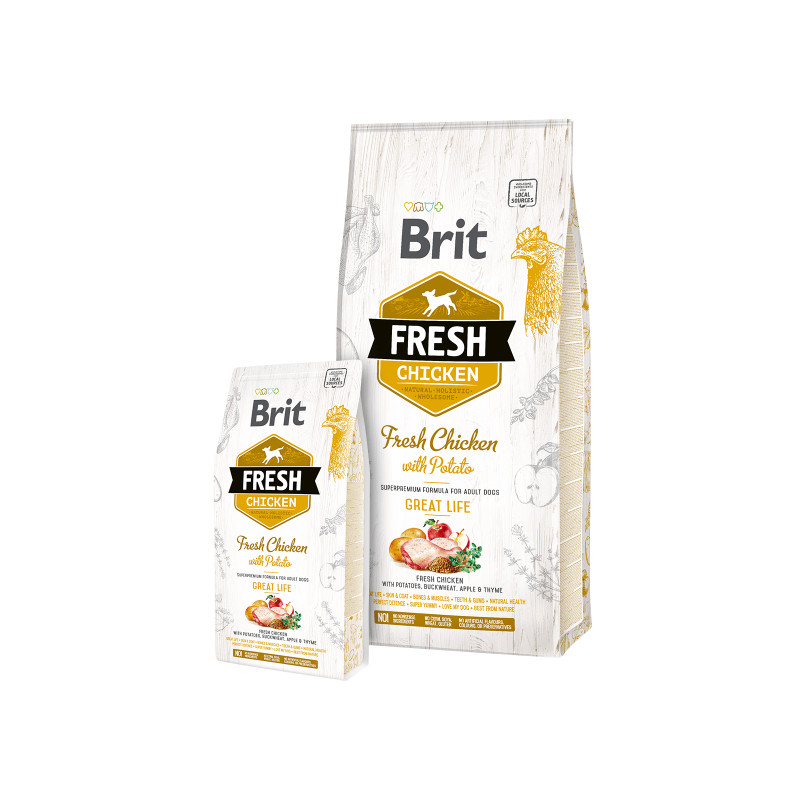 Brit Fresh Fish with Pumpkin Adult Large sausas maistas šunims
