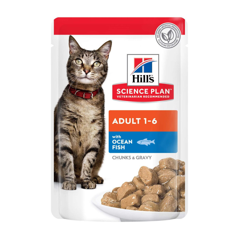 Hill's Science Plan Feline Adult Ocean Fish Pouch guljašš kassidele