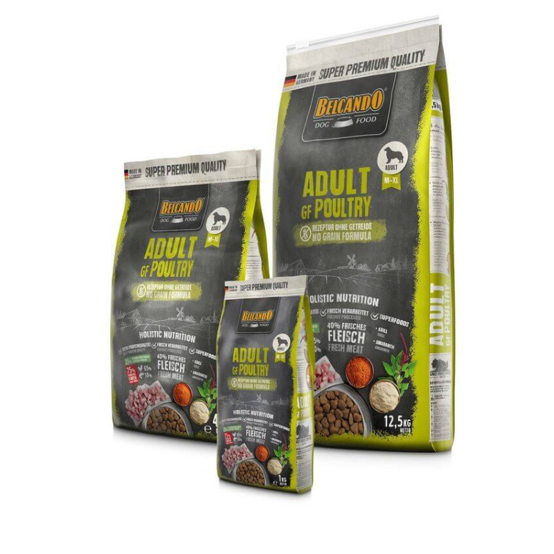 Belcando Adult Grain-Free Poultry kodulinnulihaga kuivtoit täiskasvanud koertele