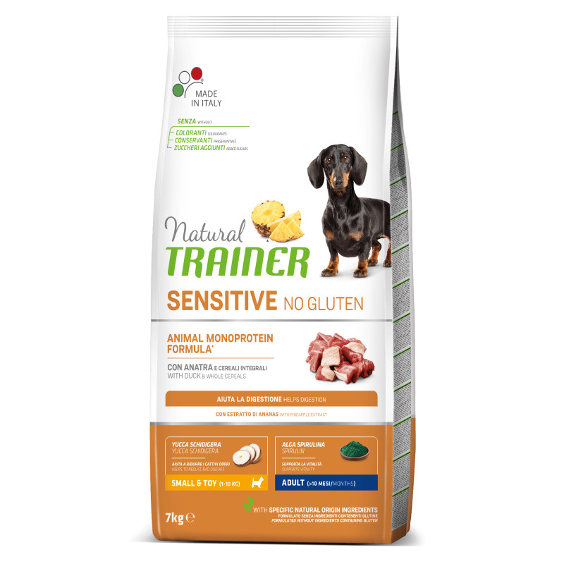 Trainer Fitness 3 Adult Mini Duck-Rise-Oil No Gluten pardilihaga kuivtoit väikest tõugu koertele