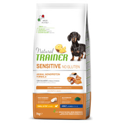 Trainer Fitness 3 Adult Mini No Gluten Salmon Maize lõhega kuivtoit koertele