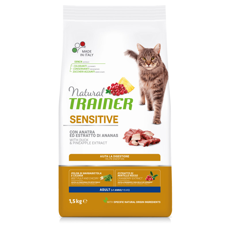 Trainer Natural Cat Adult with fresh Chicken sausas maistas su vištiena katėms