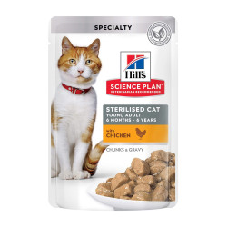 Hills Science Plan Feline Sterilised Young Adult Cat Multipack Pouch Poultry & Fish Selection guljašš kassidele
