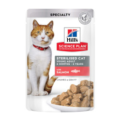 Hills Science Plan Feline Sterilised Young Adult Cat Multipack Pouch Poultry & Fish Selection guljašš kassidele